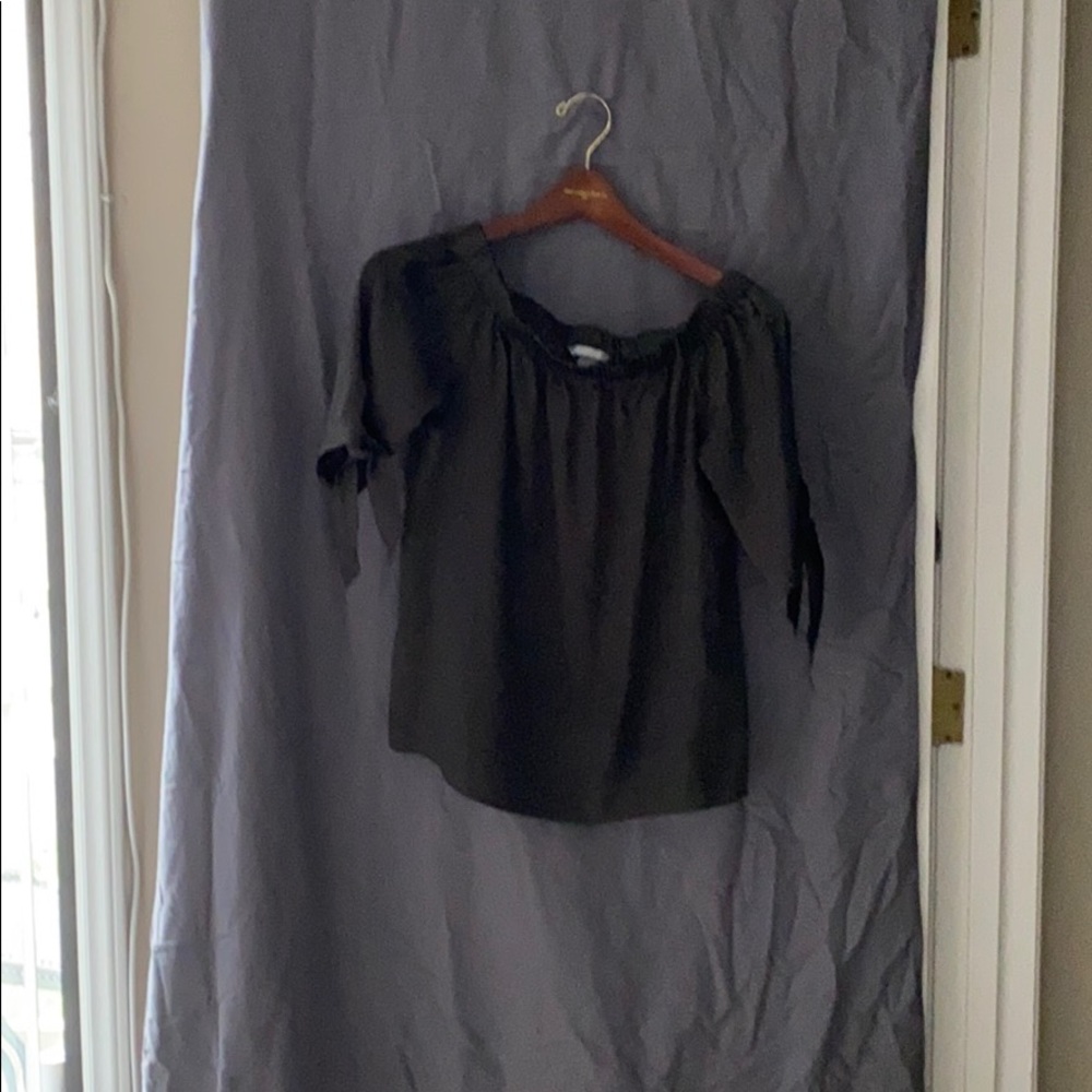 H&M off the shoulder silk like top
